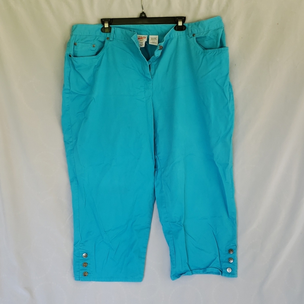 Ruby rd womens capri pant size 24 blue